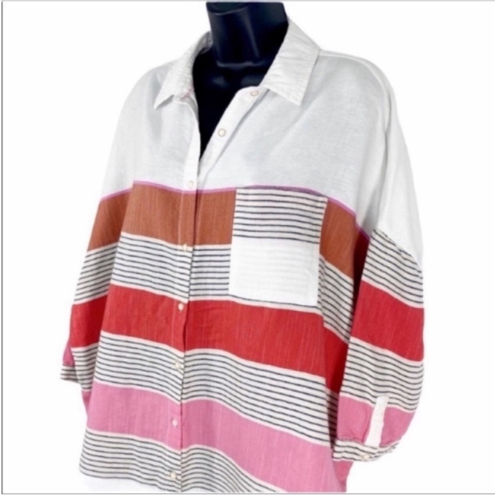 HOLDING HORSES - striped tunic top M/L - Picture 7 of 12